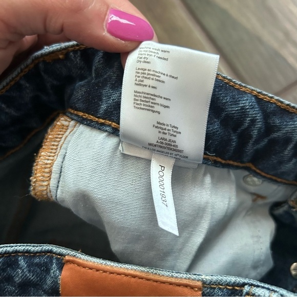 Anine Bing Lara High Waisted Kick Flare Ankle Jeans in Medium Wash Sz 26 - Picture 10 of 10